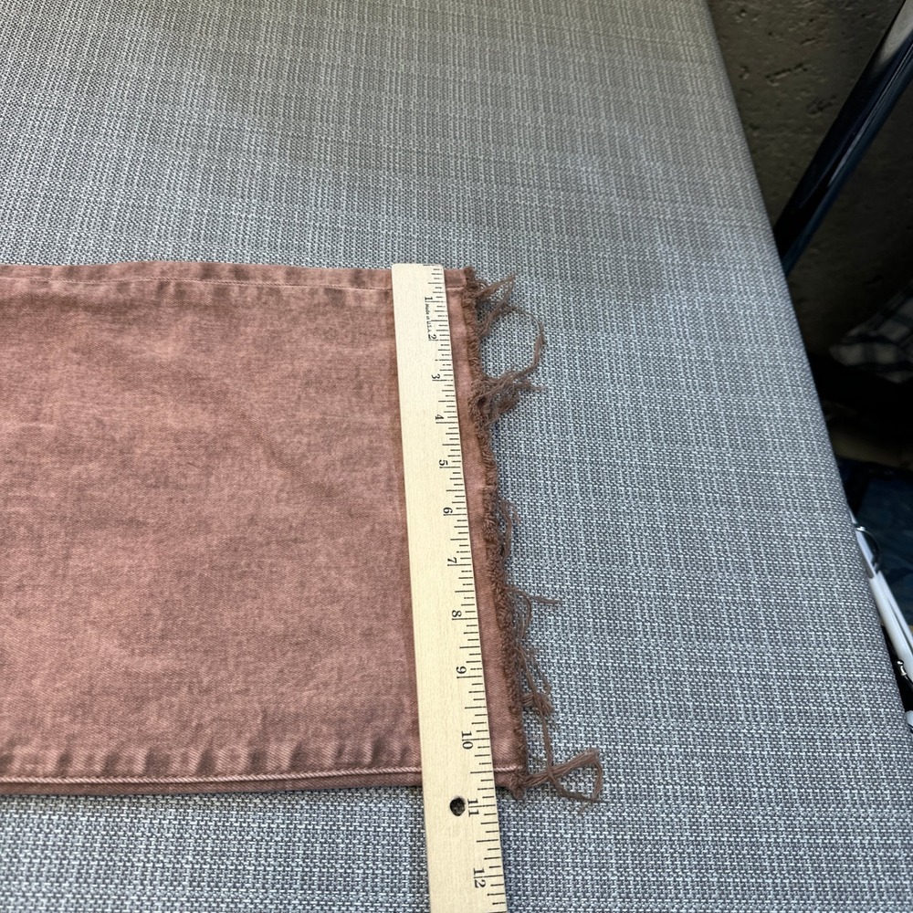 Kut from the Kloth Meg Fab Ab Wide Leg Jeans 6 Mauve High Rise Raw Hem - Picture 10 of 11